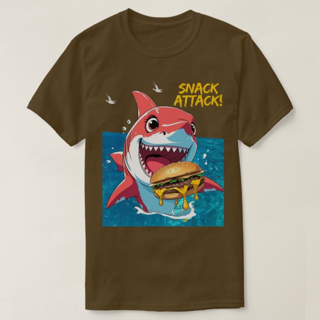 Camiseta Snack Attack Shark (Frente do Design)