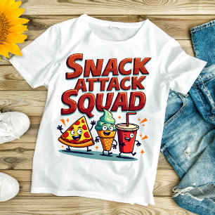 Camiseta Snack Attack Squad – Diversão com Tema de Lanche