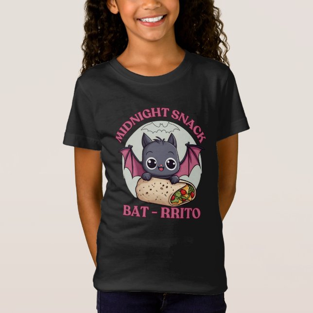 Camiseta Snack Meia-Noite, Bat-Rrito (Frente)