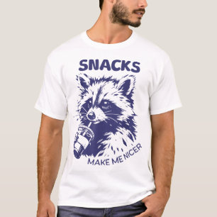 Camiseta Snacks Me Faz Bela Sarcasia Animal Raiva