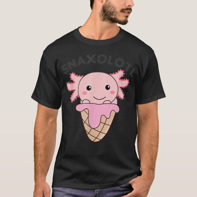 Camiseta Snacks Pun Snaxolotl Sorvete (Frente)