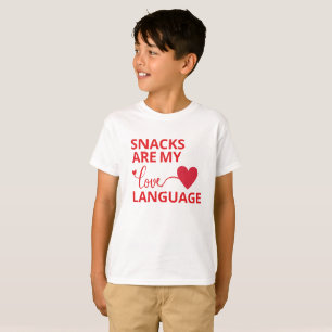 Camiseta Snacks São Minha Língua De Amor