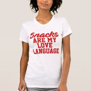 Camiseta Snacks São Minha Língua De Amor