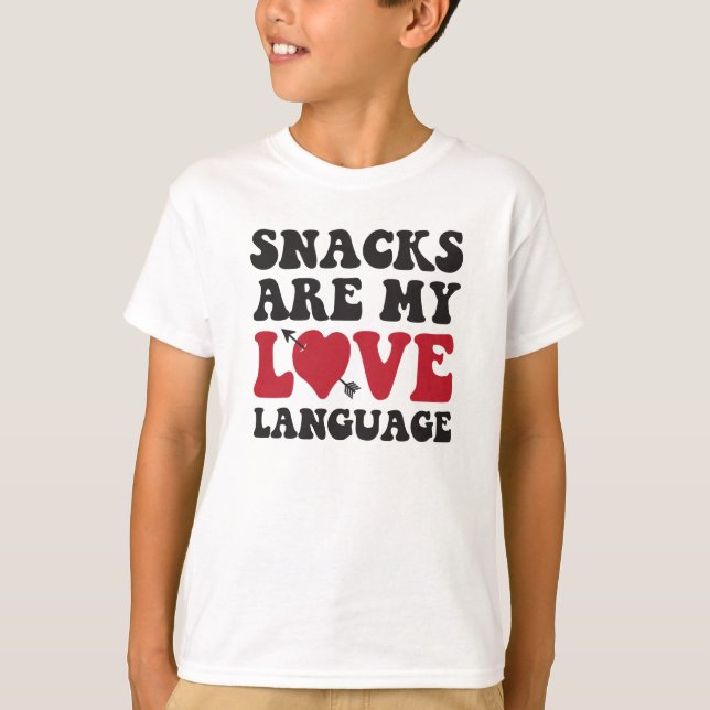Camiseta Snacks São Minha Língua De Amor (Frente)