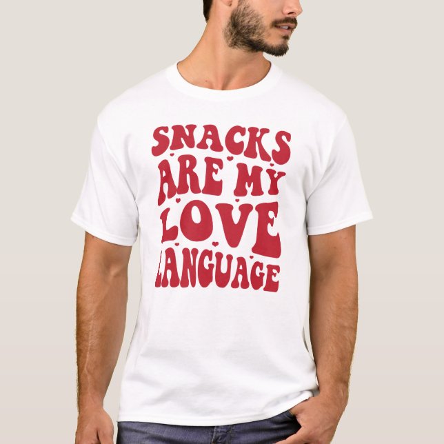Camiseta Snacks São Minha Língua De Amor, Lanches (Frente)