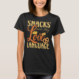Camiseta Snacks São Minha Língua De Amor Snack Sarcasmo Cit