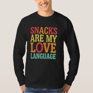Camiseta Snacks São Minha Linguagem Presente Foodie para Am