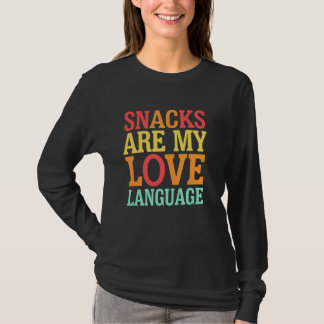 Camiseta Snacks São Minha Linguagem Presente Foodie para Am