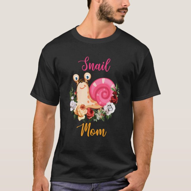 Camiseta Snail Mãe Floral Arco De Caracol  Tie Lover Dia de (Frente)
