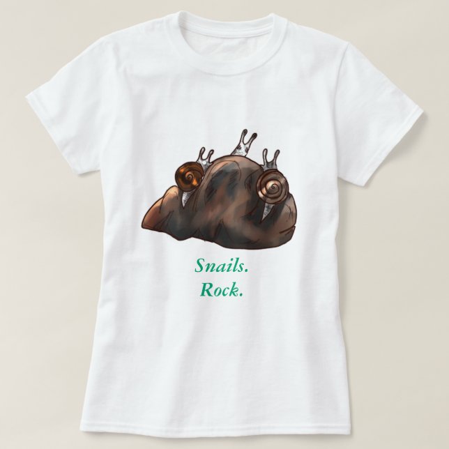 Camiseta Snails Rock T-Shirt (Frente do Design)