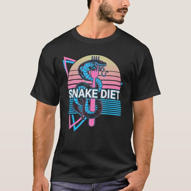Camiseta Snake Diet Snake Lover Retro (Frente)