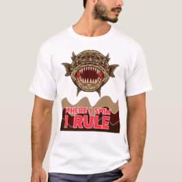 Camiseta Snake Head Fish Where I Swim I Rule