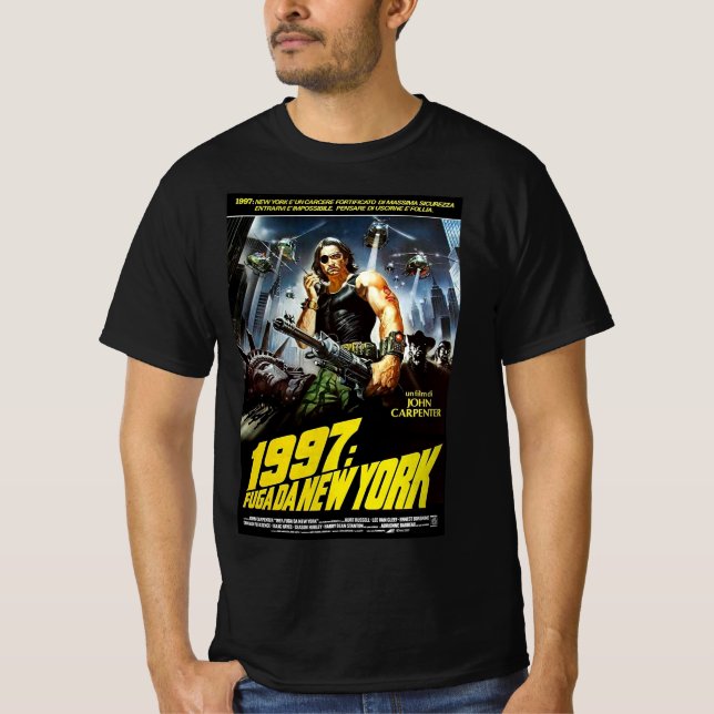 Camiseta Snake Plissken John Carpenter 1997 Escape New York (Frente)