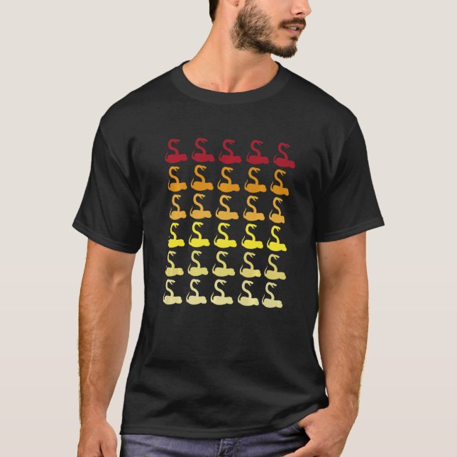 Camiseta Snake Retro Animal Pattern   (Frente)