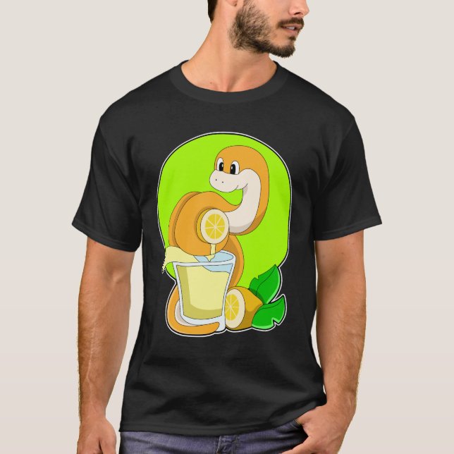 Camiseta Snake with Glass of Lemon juice (Frente)