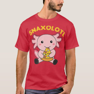 Camiseta Snaolotl Aolotl Amantes Cutes Animais Comem pizza