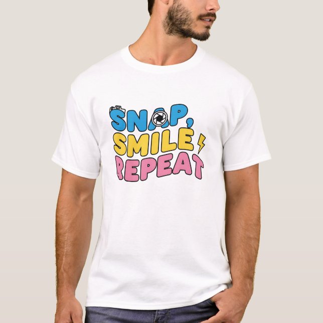 Camiseta Snap, Smile, Repeat – Funny Photographer T-Shirt (Frente)