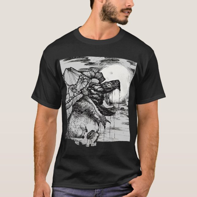 Camiseta snapping turtle pen and ink friends (Frente)