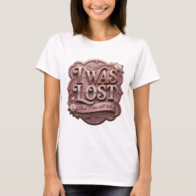 Camiseta Snappy Gold EU ESTAVA PERDIDO E EU AINDA ESTOU PER (Frente)