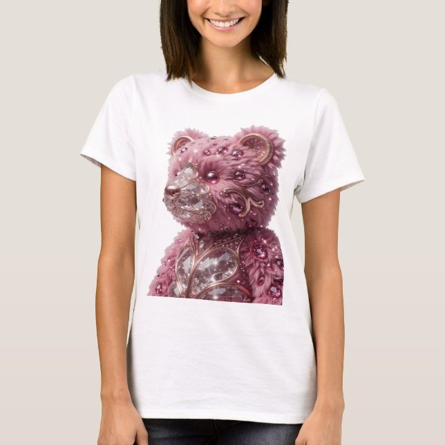 Camiseta Snappy Gold GEM ENCRUSTED BEAR Design Moderno (Frente)