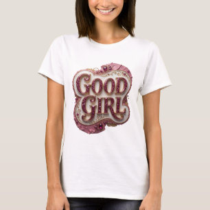 Camiseta Snappy Gold GOOD GIRL Impressão