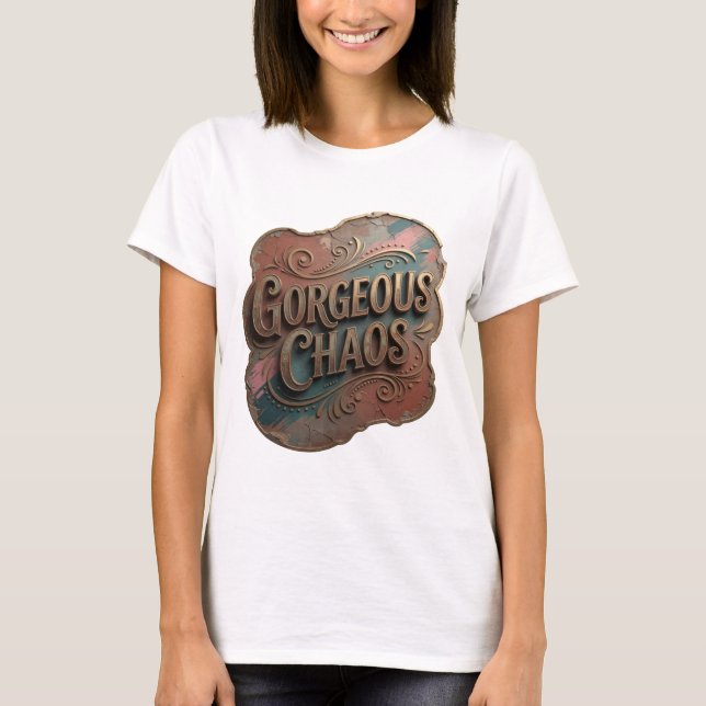 Camiseta Snappy Gold GORGEOUS CHAOS Statement (Frente)