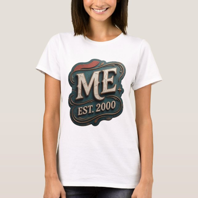 Camiseta Snappy Gold ME EST 2000 Design de Declaração (Frente)