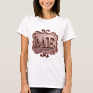 Camiseta Snappy Gold ME FUNDADO EM 1987 Arte em Texto 3D