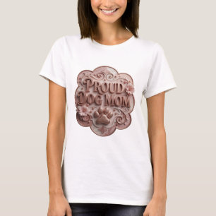 Camiseta Snappy Gold ORGULHOSA MÃE DE CACHORRO Arte de Text