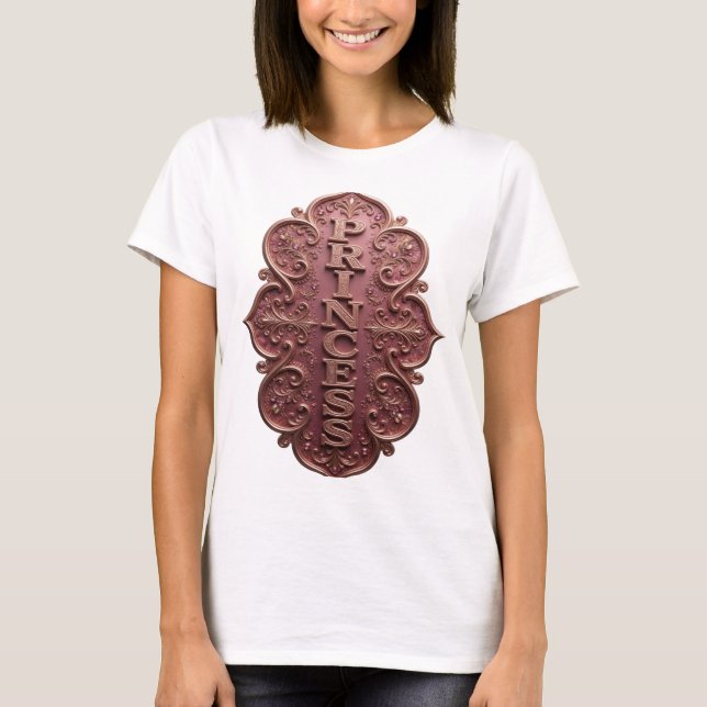Camiseta Snappy Gold PRINCESA Design de Texto (Frente)
