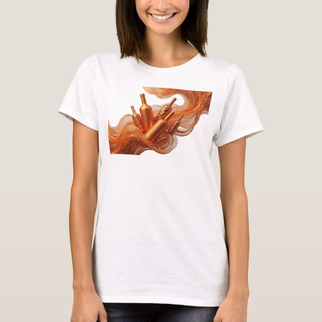 Camiseta Snappy Orange ABSTRACT ART Statement v2 (Frente)
