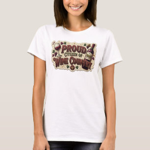 Camiseta Snappy Rosa CIDADÃO ORGULHOSO DO PAÍS DO VINHO Imp