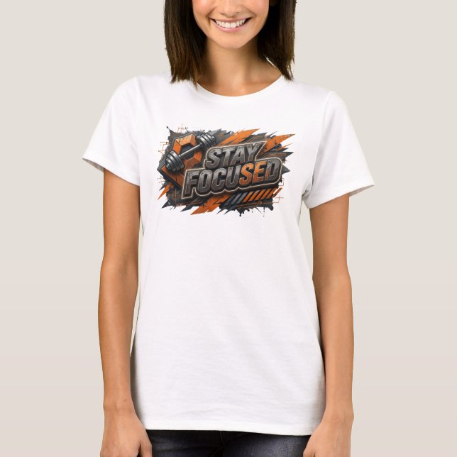 Camiseta Snappy Rosa Mantenha o Foco (Frente)