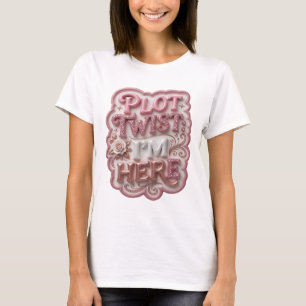 Camiseta Snappy Rosa SURPRESA PLOT TWIST EU ESTOU Aqui Arte