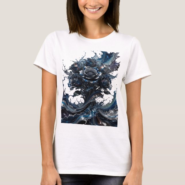 Camiseta Snappy Silver ABSTRACT ART Statement (Frente)