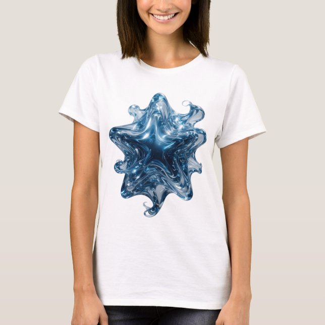Camiseta Snappy Silver ESTRELA DE ÁGUA Design Personalizado (Frente)