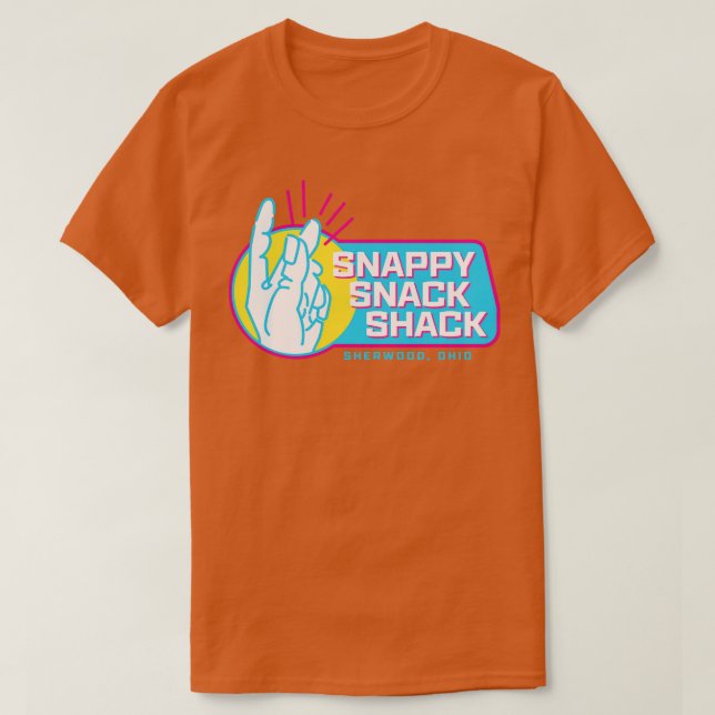 Camiseta Snappy Snack Shack (Frente do Design)