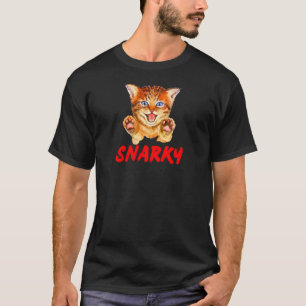 Camiseta Snarky Hissing Cat Beware