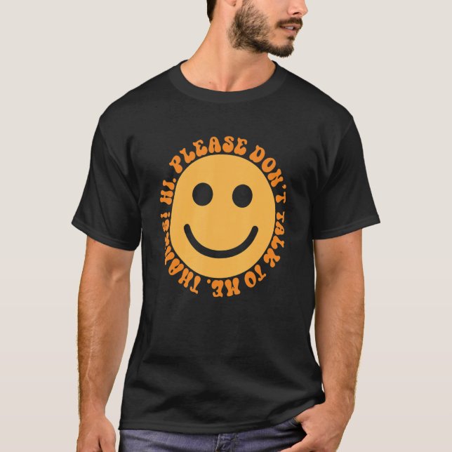 Camiseta Snarky Introvert  Retro Groovy Antisocial Sarcasti (Frente)