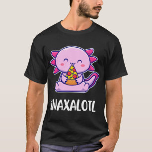 Camiseta Snaxalotl Axolotl Cute Eating Pizza Snacks