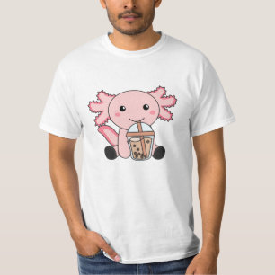 Camiseta Snaxolotl Axolotl Bubble Tea Amadurece Animais Doe