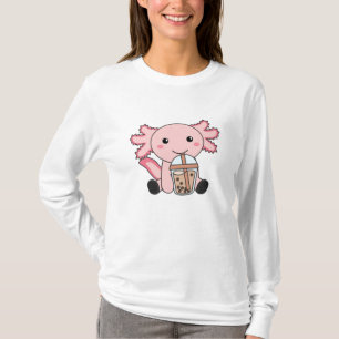 Camiseta Snaxolotl Axolotl Bubble Tea Amadurece Animais Doe