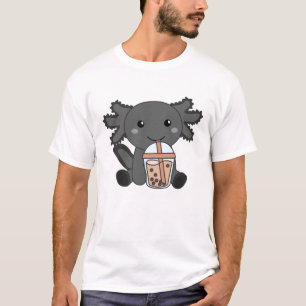 Camiseta Snaxolotl Axolotl Bubble Tea Amadurece Animais Doe