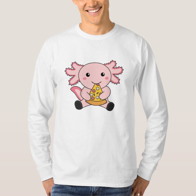 Camiseta Snaxolotl Axolotl Lover Cute Animais Pizza (Frente)