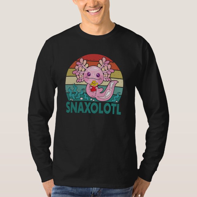 Camiseta Snaxolotl Cute Axolotl French Fries Food Animal (Frente)