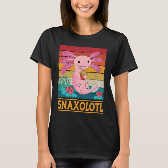 Camiseta Snaxolotl Cute Axolotl Fries Comida (Frente)
