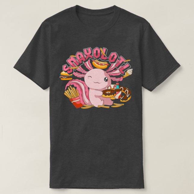 Camiseta Snaxolotl Funny Axolotl (Frente do Design)