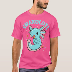 Camiseta Snaxolotl Lollipop Lanche Cute Axolotl Azul Salama