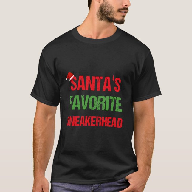 Camiseta Sneakerhead Funny Pajama - Presente de Natal (Frente)