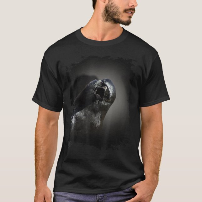Camiseta Sneaky Crow Face Raven Spirit Animal (Frente)